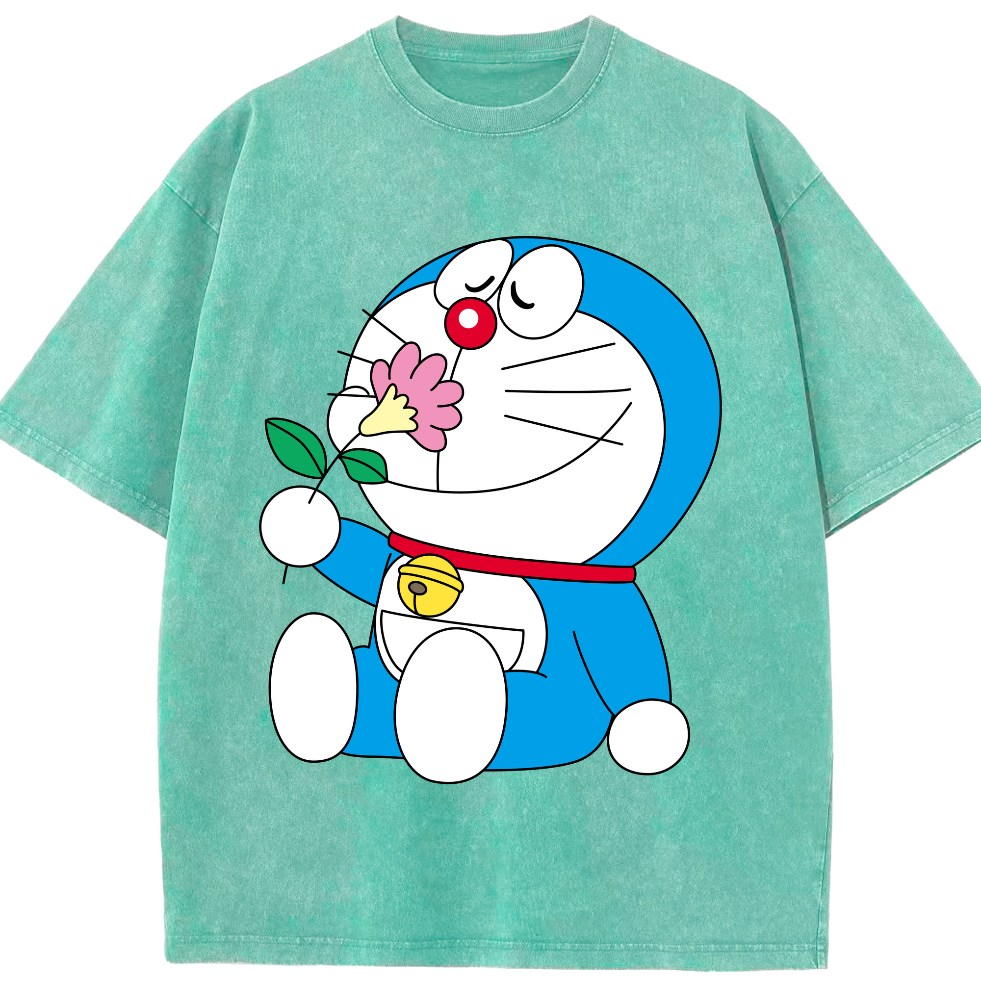 （画像用） ドラえもん Doraemon 綿100% ヴィンテージ風 半袖Tシャツ（フロントプリント）